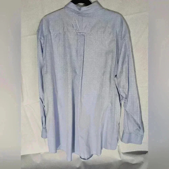 Soft blue mens long sleeve button down shirt. 2xl XXL Merona - Picture 4 of 5
